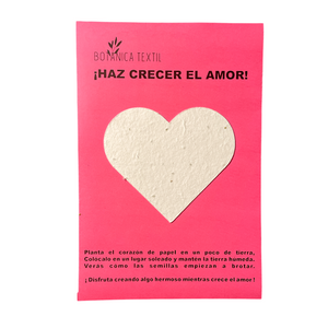 HAZ CRECER EL AMOR - PAPEL CON SEMILLAS