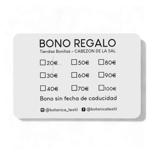 BONO REGALO BOTÁNICA TEXTIL