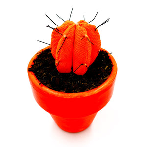 Mini Cactus - S -  Naranja Fluorescente